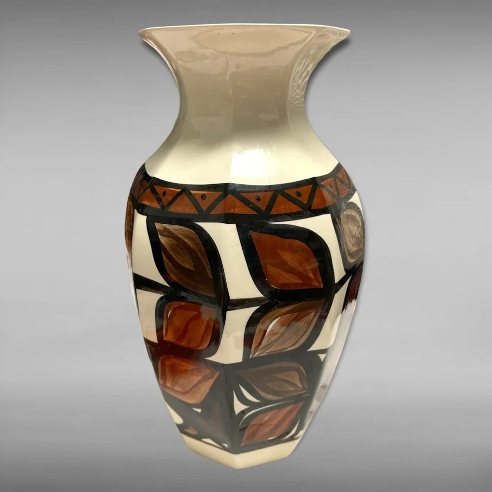 Vintage 80’s Pohaku Kiln Handmade Pottery Vase Hawaii 12 3/4" Tall - Picture 3 of 10